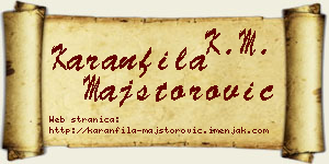 Karanfila Majstorović vizit kartica